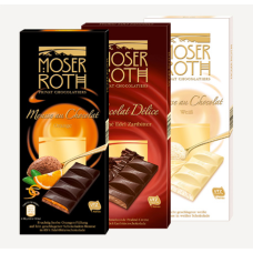 Шоколад молочный, белый, черный (Мосер) 3шт по 0,187 кг