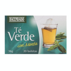Чай зеленый листовой с мятой в пакетиках (20шт) Асендадо