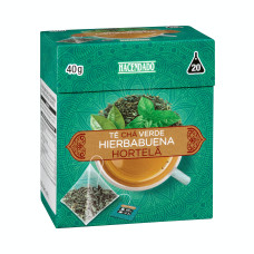Чай зеленый листовой с мятой в пакетиках (20шт) Асендадо