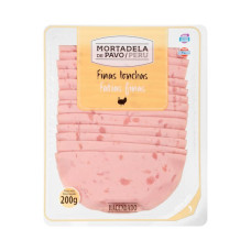 Мортаделла из индейки (вареная колбаса) нарезка 0,200кг