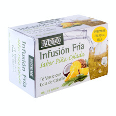 Чай зеленый освежающий со вкусом пина колады в пакетиках (20шт) Асендадо